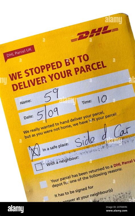 dhl parcel missed
